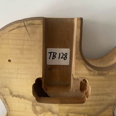 Unfinished Mahogany Les Paul LP Style Guitar Body with Maple Top image 6