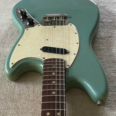 1966 USA Fender Musicmaster II Daphne Blue ES Stamped + OHSC Silver Case Beauty image 5