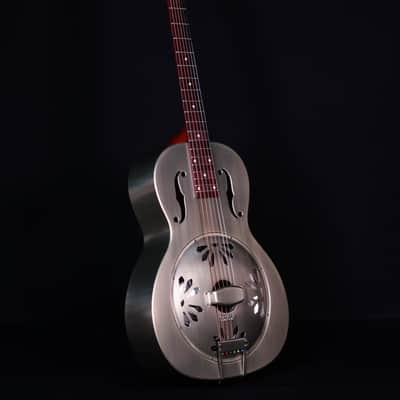 Gretsch G9201 Honey Dipper Round-Neck, Brass Body Biscuit Cone Resonator Guitar, Shed Roof Finish image 8