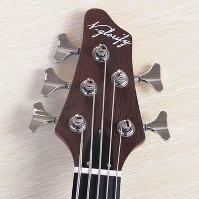Custom 5 String Bass, Solid Wenge Wood Body, Maple Neck Through image 10