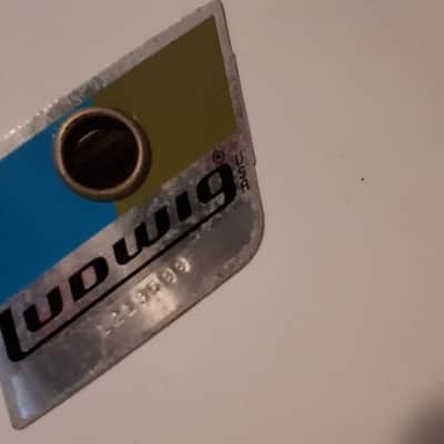 Ludwig  Blue Olive pointed badges 70's - White Cortex image 4
