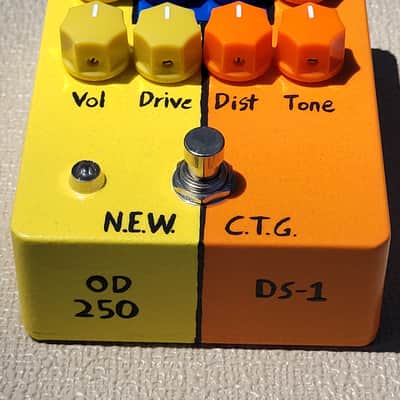 Handpainted N.E.W. C.T.G. Bass Overdrive Distortion effects pedal image 2