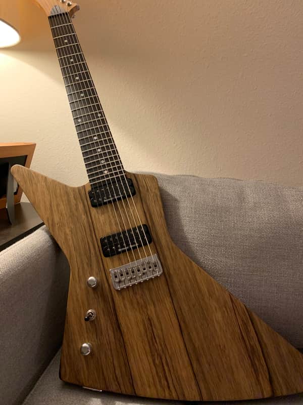 Roman Guitars 8-String Explorer (Left-Handed) 2019 Natural Koa image 1