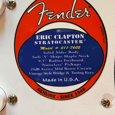 Fender Eric Clapton Artist Series Stratocaster Vintage Noiseless Pickups  Black #US22140671 8lbs 1.5 oz image 10