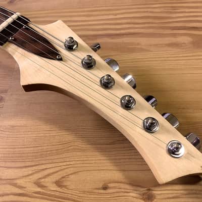 Highline Guitars Apollyon Deluxe 6 String Hardtail Guitar 2017 Black and Red Burst image 5