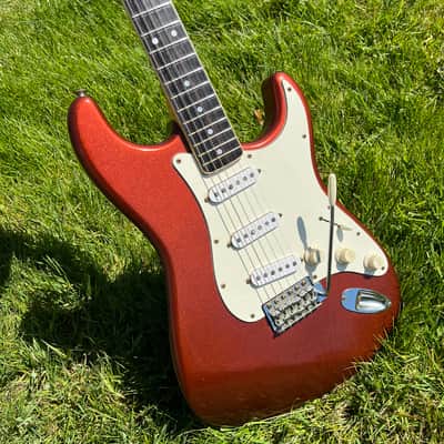 ULTRA RARE 1978 Greco ORDER MADE (Fretboard BINDING, 12" Radius Fretboard = GIBSON FEEL, Chunky D-Shape Neck) SE-600 Super Sounds (Burgundy Mist / Candy Apple Red Metallic + Matching Headstock) ... Maxon Excel PU-100 CLONE pickups + ORIGINAL HARD CASE image 14