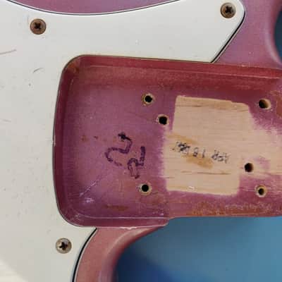 Fender Custom Shop Jazz Bass 1998 Burgundy Mist image 12
