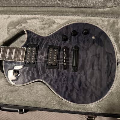 2023 ESP LTD EC-1000 Deluxe Piezo See Thru Black w/Macassar Ebony fretboard, ESP case. image 2
