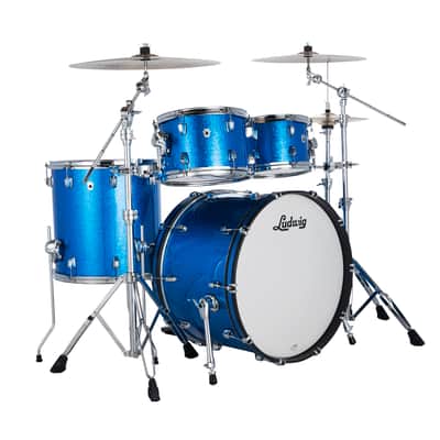 Ludwig *Pre-Order* NeuSonic Blue Super Sparkle MOD2 Drums 14x22_16x16_8x12_7x10 Shell Pack Special Order Authorized Dealer image 1