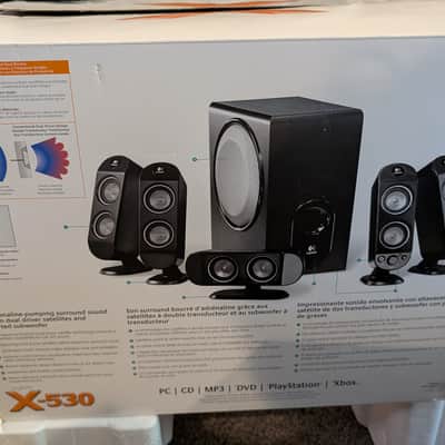 Logitech X-530 5.1 Channel Home Theater Audio Speaker System Like-New Open-box never used image 5