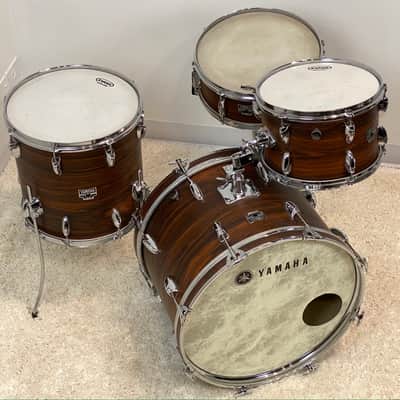 Yamaha 20/12/14/5.5x14". 1970s Vintage Drum Set - Walnut veneer. Birch shells. Ultra rare. image 4
