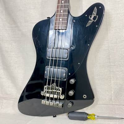 Greco TB-700 1990 Black BK Thunderbird IV Electric Bass Fujigen MIJ w/ Gator Bag image 2