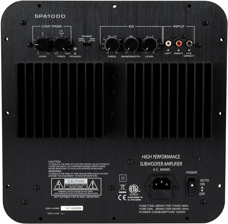 Dayton Audio - SPA1000 - 1000W Subwoofer Plate Amplifier image 1