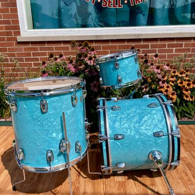 Ludwig Classic Maple Bop Kit Drum Set Glacier Blue 18/12/14 *Mint* image 9