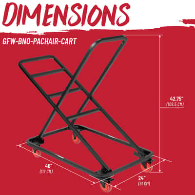 Gator Frameworks Performing Arts Chair Cart Supports up to 332 pounds & 15-18 Non-Folding Band and Orchestra Chairs, (GFW-BNO-PACHAIR-CART) image 2