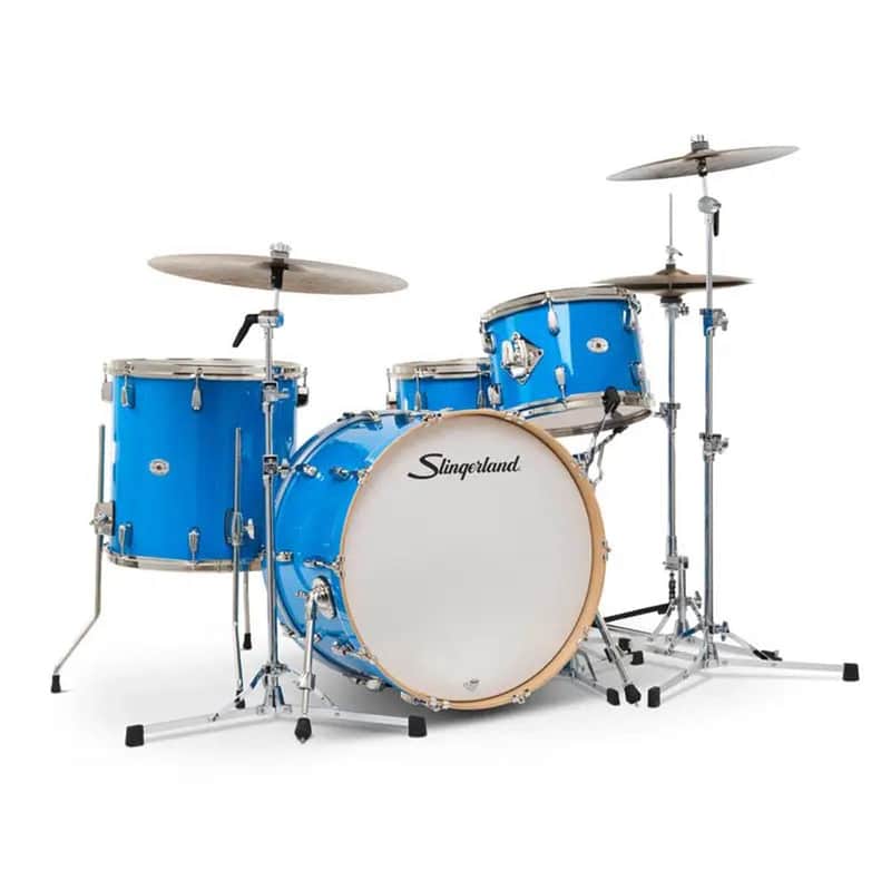 Slingerland Studio King 4pc Drum Set 22/13/16/14 Lunar Blue imagen 1