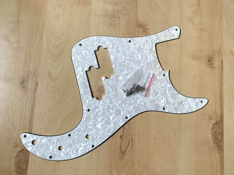 Precision P Bass Pickguard - White Pearl image 1