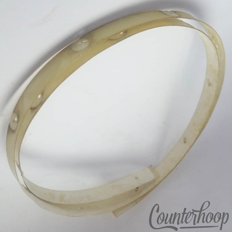 Leedy Inlay Tacked Head Tom Drum White Marine Pearl WMP 30 5/8" Vintage 30s USA image 1