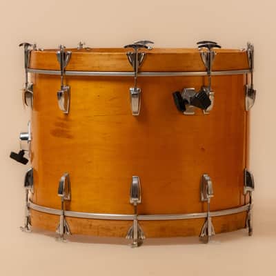1970 Ludwig 3 ply Bass Drum in Maple Thermogloss - 14x22 image 4