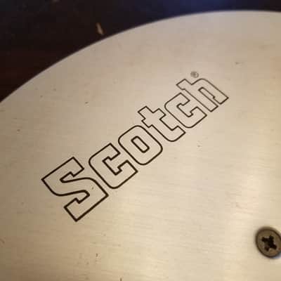 Scotch Genuine Metal 1/4" Reel To Reel R2R Take Up Supply Wheel 10.5" empty 1970s - brushed aluminum image 2
