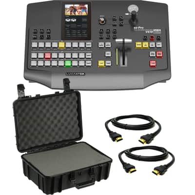 Lumantek ez-Pro VS10 3G-SDI/HDMI Video Switcher, Hard Case with Foam #801 Watertight IP67, (2) HDMI Cables Bundle image 1