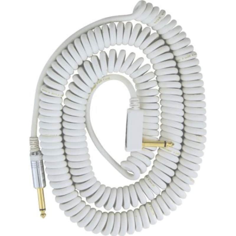 Vox Premium Vintage Coiled Guitar Cable 9m - White image 1