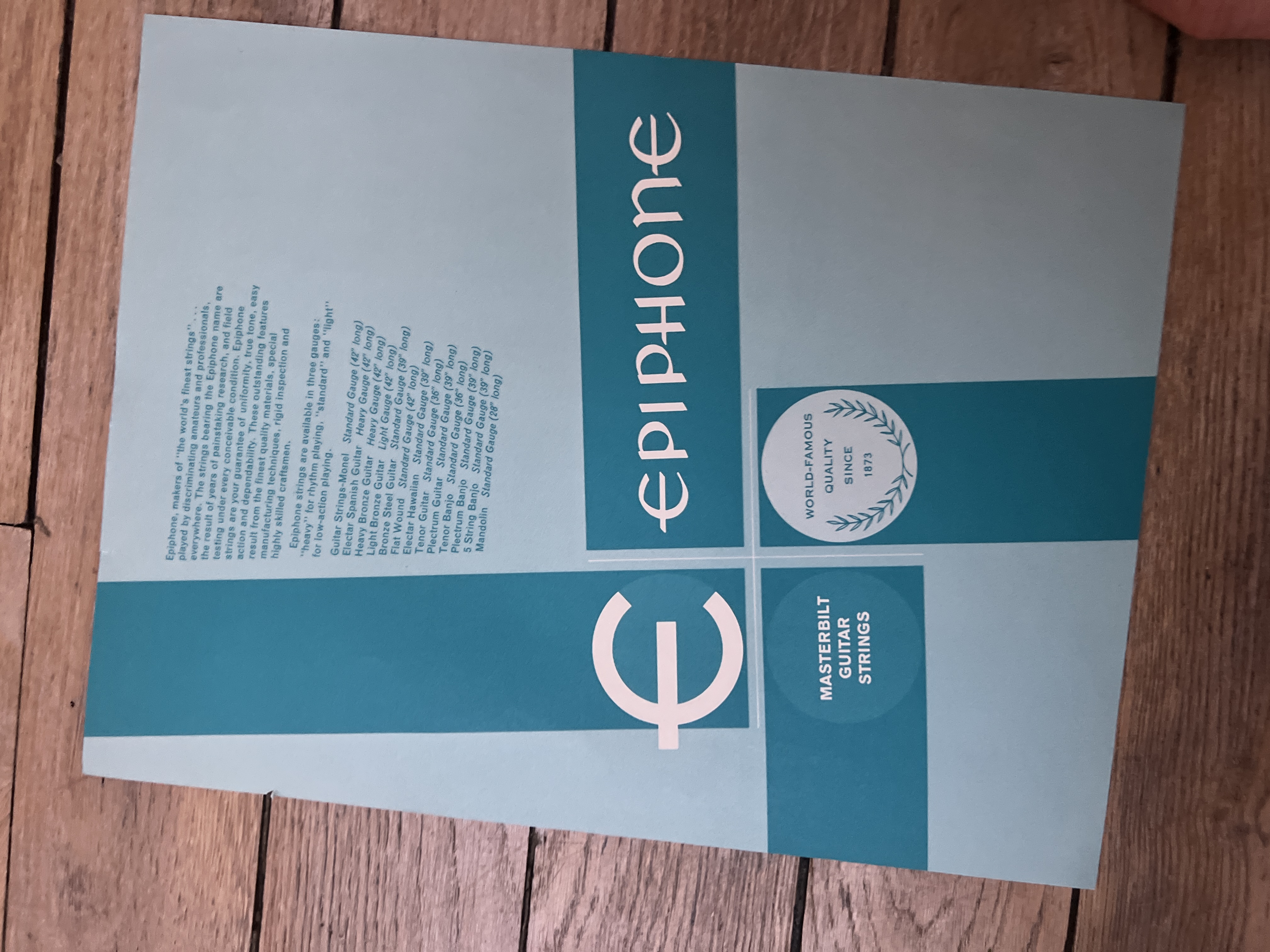 1960 Epiphone Strings Price List Rare Collector Vintage Kalamazoo