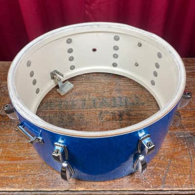 1960s Ludwig School Festival 6.5x14 Snare Drum Blue Sparkle COB image 13