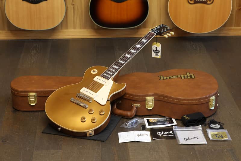 2023 Gibson Les Paul Standard P90s Electric Guitar Goldtop + OHSC image 1