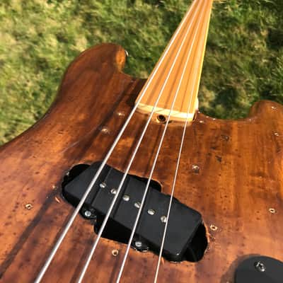 RARE 1976 Fernandes Burny FRETLESS Precision Bass + Original HARDCASE // Maple Fretboard + White Bin image 7