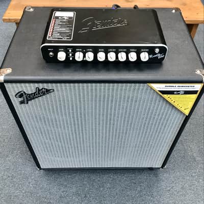 Fender Rumble 800 HD 800-Watt Bass Head and Fender Rumble 410 Bass Cabinet black and Silver image 3