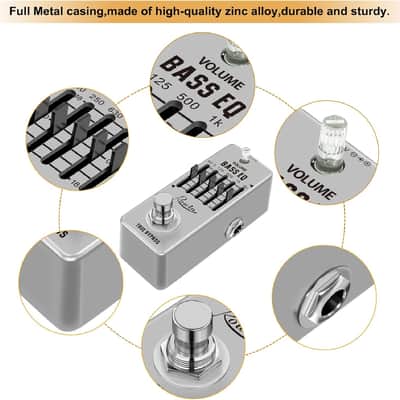 Rowin Bass EQ Pedal 5 Band Equalizer Pedals For Bass LEF-317B, FREE PICKS + HOLDER+ FREE SHIP USA image 7