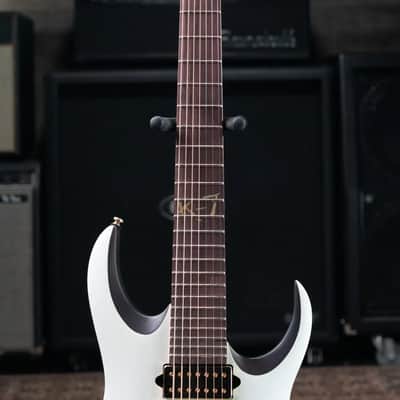 Ibanez K7YANG Brian "Head" Welch Signature 7-String Electric Guitar - Matte White with Gig Bag image 5