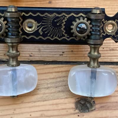 Vintage Engraved Fustero Classical Spanish Guitar Tuning Heads Tuners Circa 1970 image 4