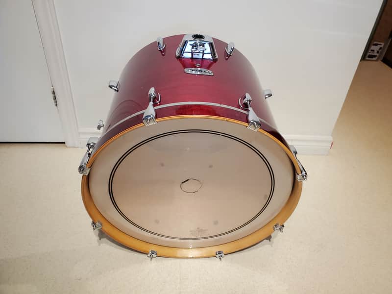 Mapex M 22"x18"inch Bass Drum W/Mount Gorgeous Lacquered Cherry Red - Ultra Clean image 1