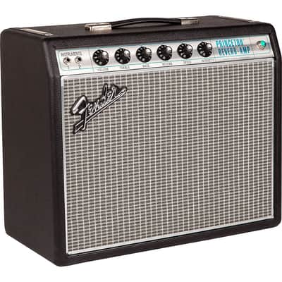 Fender '68 Custom Princeton Reverb 12W 1x10 Tube Guitar Combo Amp with Celestion Ten 30 Speaker Regular Black image 2