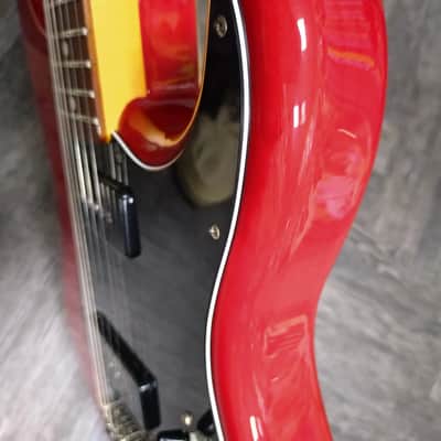 Fender Noventa Stratocaster 2021 - Crimson Red Transparent image 9