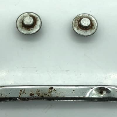 Teisco Zenon Kawai Aria Harmony Kay Bridge Plate w/Thumbwheels 1960’s-70’s Chrome image 3