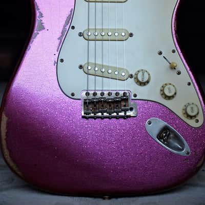 American Fender Stratocaster Custom Pink Sparkle image 1
