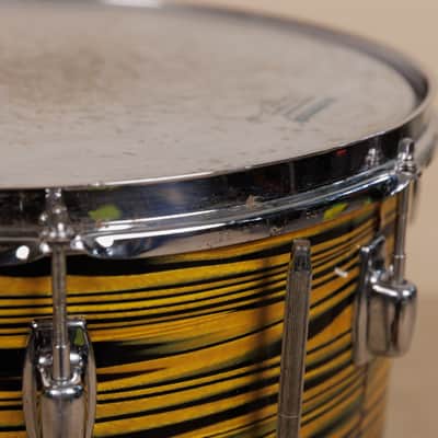 1970s Ludwig Standard 16x16 Lemon Strata Floor Tom image 23