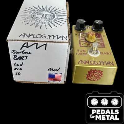 Analogman Sun Face BART Germanium Fuzz with Sun Dial Knob LED, I/O 2020 - 2021 - Gold X16792 image 2