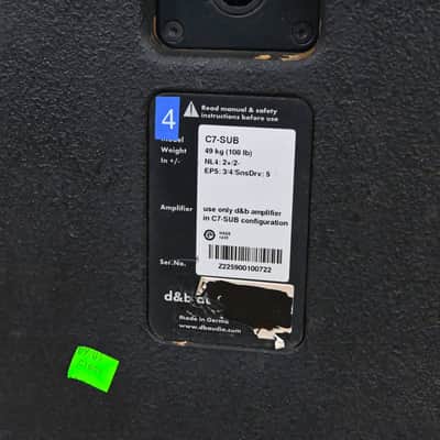 d&b audiotechnik C7-SUB Passive Subwoofer CG01VMR *ASK FOR SHIPPING* image 8