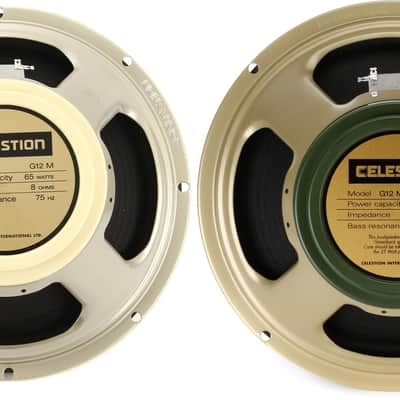 Celestion G12M-65 Creamback 12 inch 65-watt Replacement Guitar Speaker - 8 Ohm Bundle with Celestion G12M Greenback 12 inch 25-watt Guitar Speaker - 8 Ohm image 1