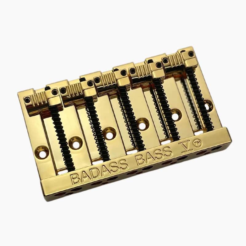 Leo Quan Badass V 5-String Bass Bridge - Gold image 1