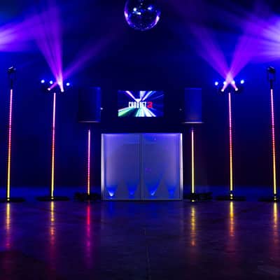 2x Chauvet DJ FLEXstand FX ILS telescoping stand with built-in LED strip & Bags image 5
