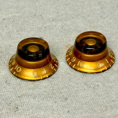 1950's Gibson Guitar Gold Bonnet Knobs Set of 2 Les Paul Burst ES 335 1955-1960 image 1