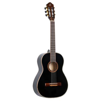 Ortega R221BK-3/4 Family Series Spruce Top Mahogany Neck 3/4-Size Nylon 6-String Classical Acoustic Guitar w/Gig Bag image 2