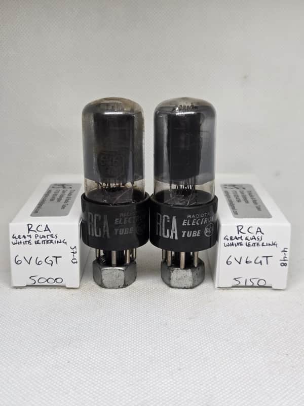 RCA 6V6GT Gray Glass Well Matched (2.9%) Pair NOS 6V6 image 1