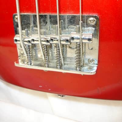 Samick by Greg Bennett Design Corsair Mini Bass Guitar, Candy Apple Red w/ Bag image 5