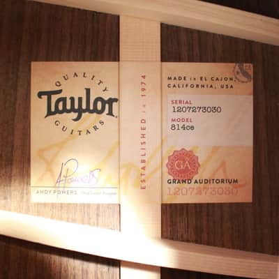 Taylor 814CE 800 Series Grand Auditorium A/E Guitar (Natural) image 10